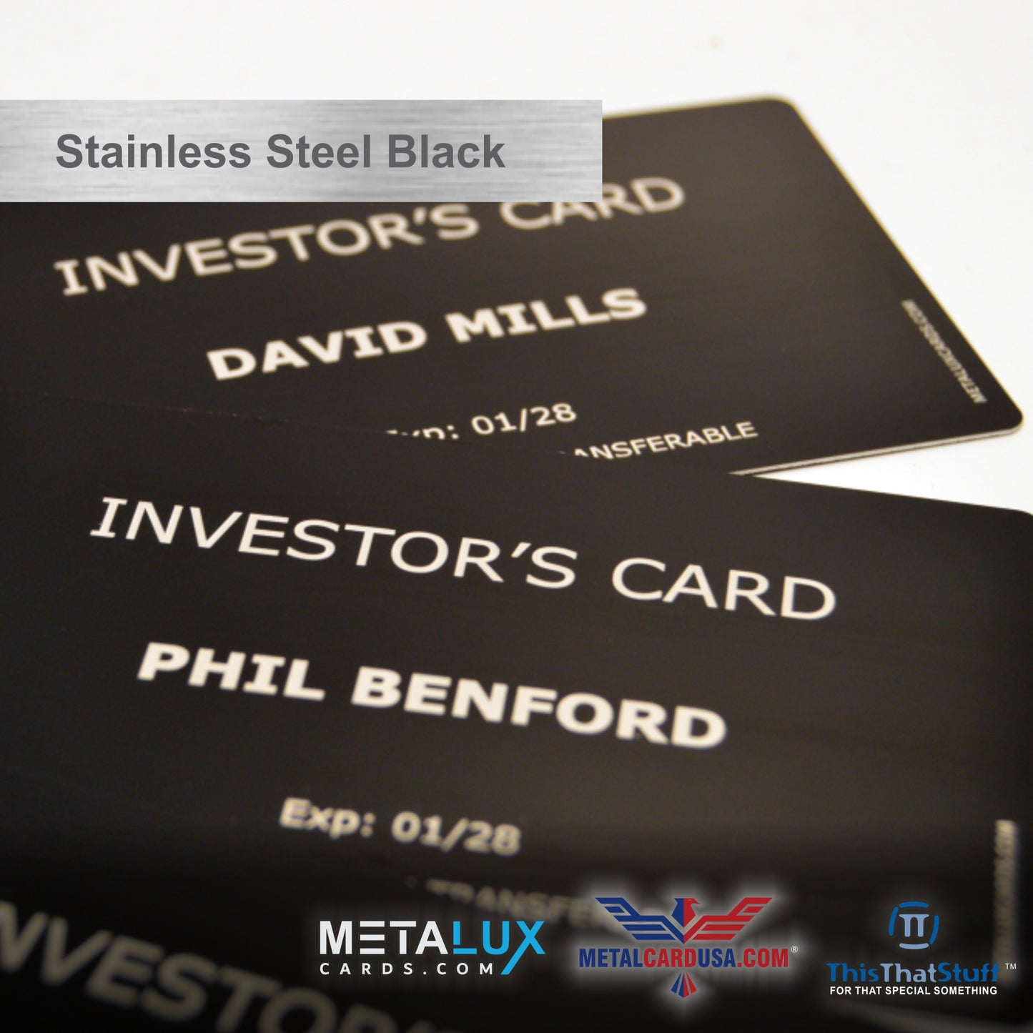 Stainless Steel Business Cards - Membership or VIP Metal Cards for any Luxury event - Quick & Easy to order with fast turnaround