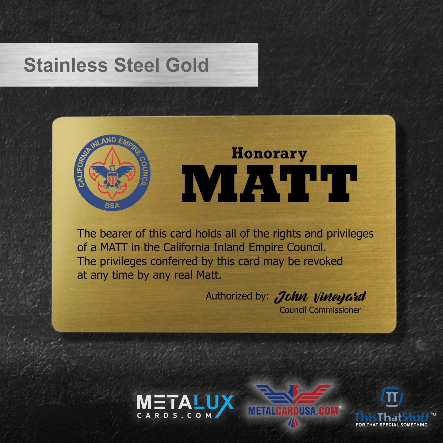 Quality Heavy Stainless Steel Business Cards - Membership - VIP Metal Cards for any event - Inhouse Graphic department