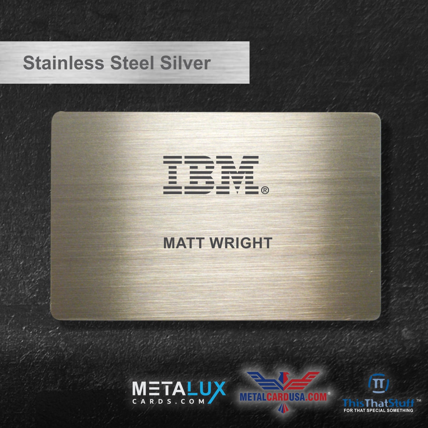 Deluxe Stainless Steel Perma-Etch Metalux Series | Membership Cards | Engraved Business Cards | VIP Cards | Gift Cards | Special Events