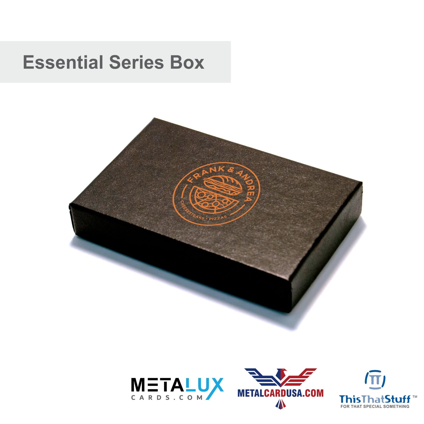 Gift Card Box Essential Series – Holds our high end Metal Cards, can also hold any Credit Card or Gift Card size – Custom Printed Box