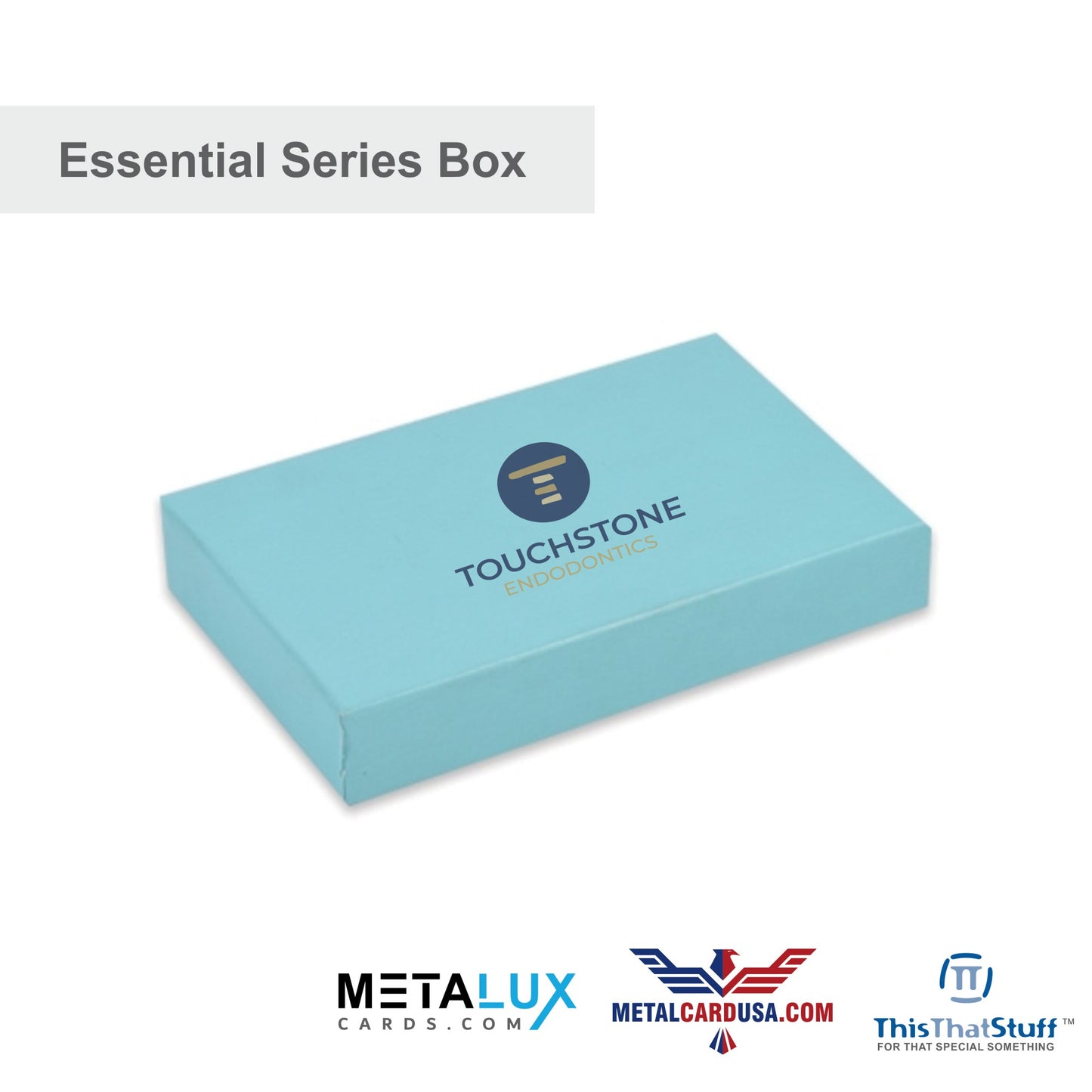 Gift Card Box Essential Series – Holds our high end Metal Cards, can also hold any Credit Card or Gift Card size – Custom Printed Box
