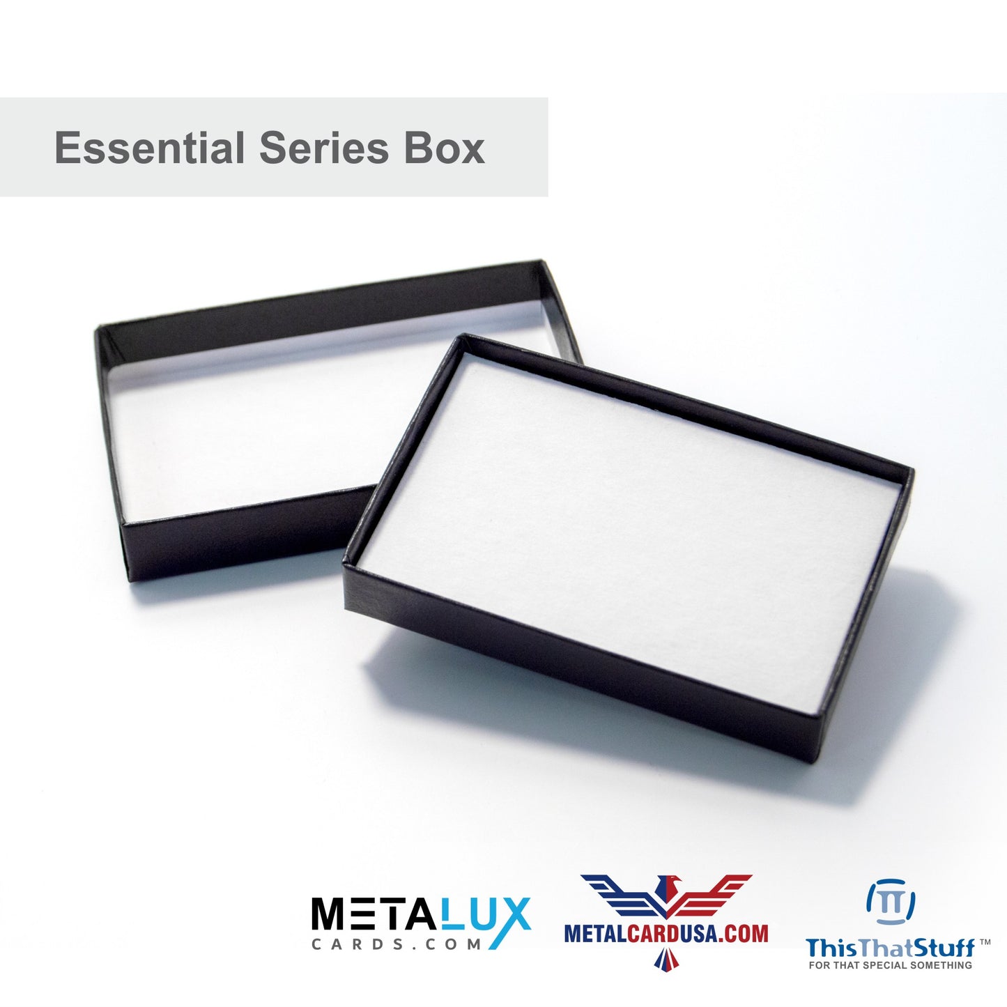 Gift Card Box Essential Series – Holds our high end Metal Cards, can also hold any Credit Card or Gift Card size – Custom Printed Box