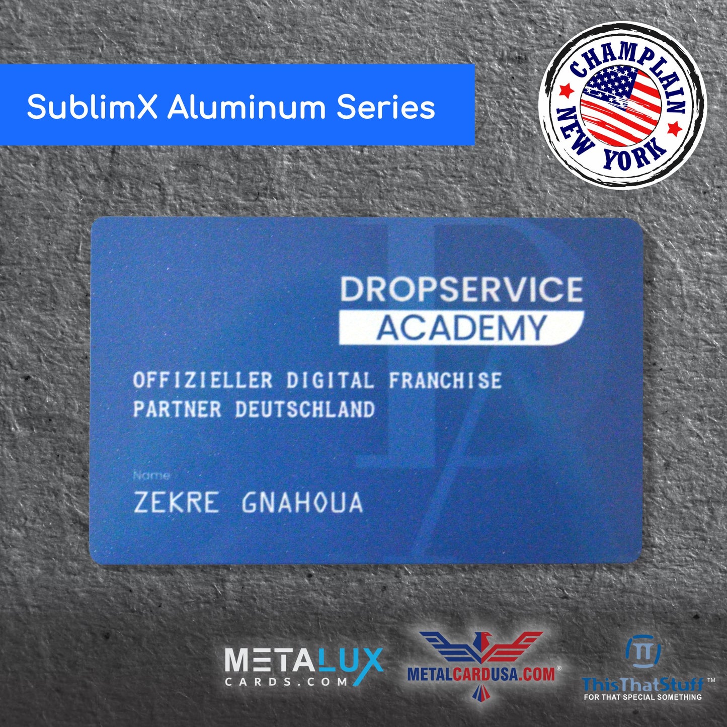 Custom Sublimation Metal Cards | Credit Card Sized | Aluminum for Membership Cards, Business Cards and Invitations | SublimX