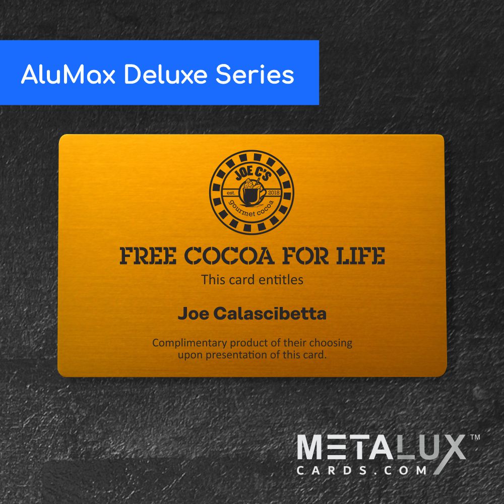 Custom Printed or Engraved Custom Metal Cards | THICK .8mm Anodized Aluminum for Business Cards | Memberships | VIP | Club | AluMax Series