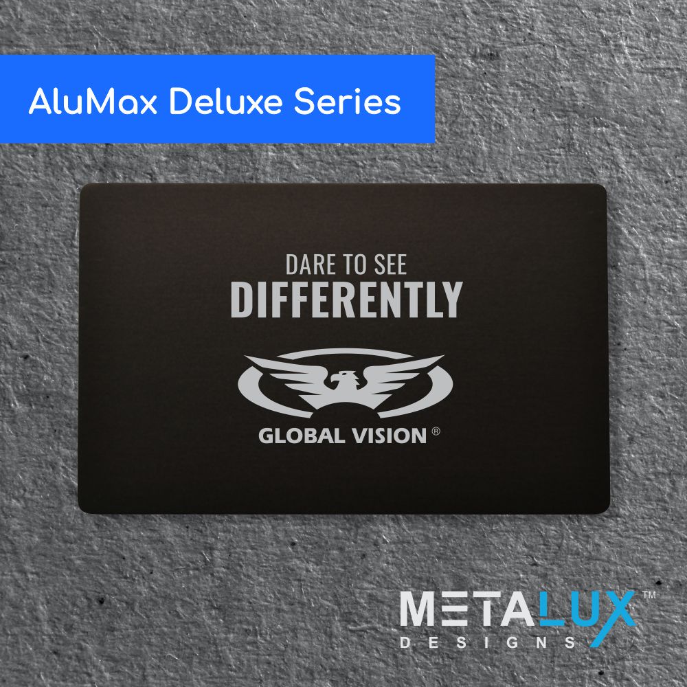 Custom Printed or Engraved Custom Metal Cards | THICK .8mm Anodized Aluminum for Business Cards | Memberships | VIP | Club | AluMax Series