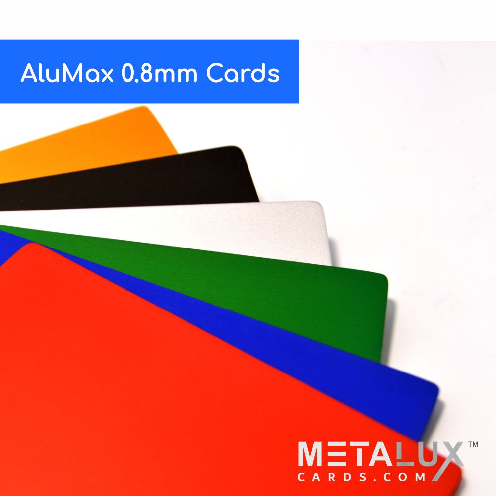 THICK 0.8mm Anodized Aluminum Blanks Credit Card Size | Wholesale Blanks | Individually Packed AluMax Series