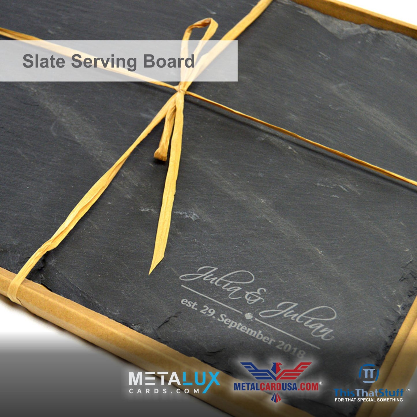 Custom Engraved Slate Serving Board, Cheese Board, Place Mat for any occasion