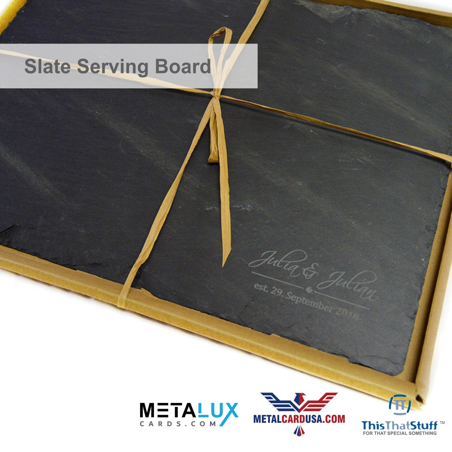 Custom Engraved Slate Serving Board, Cheese Board, Place Mat for any occasion