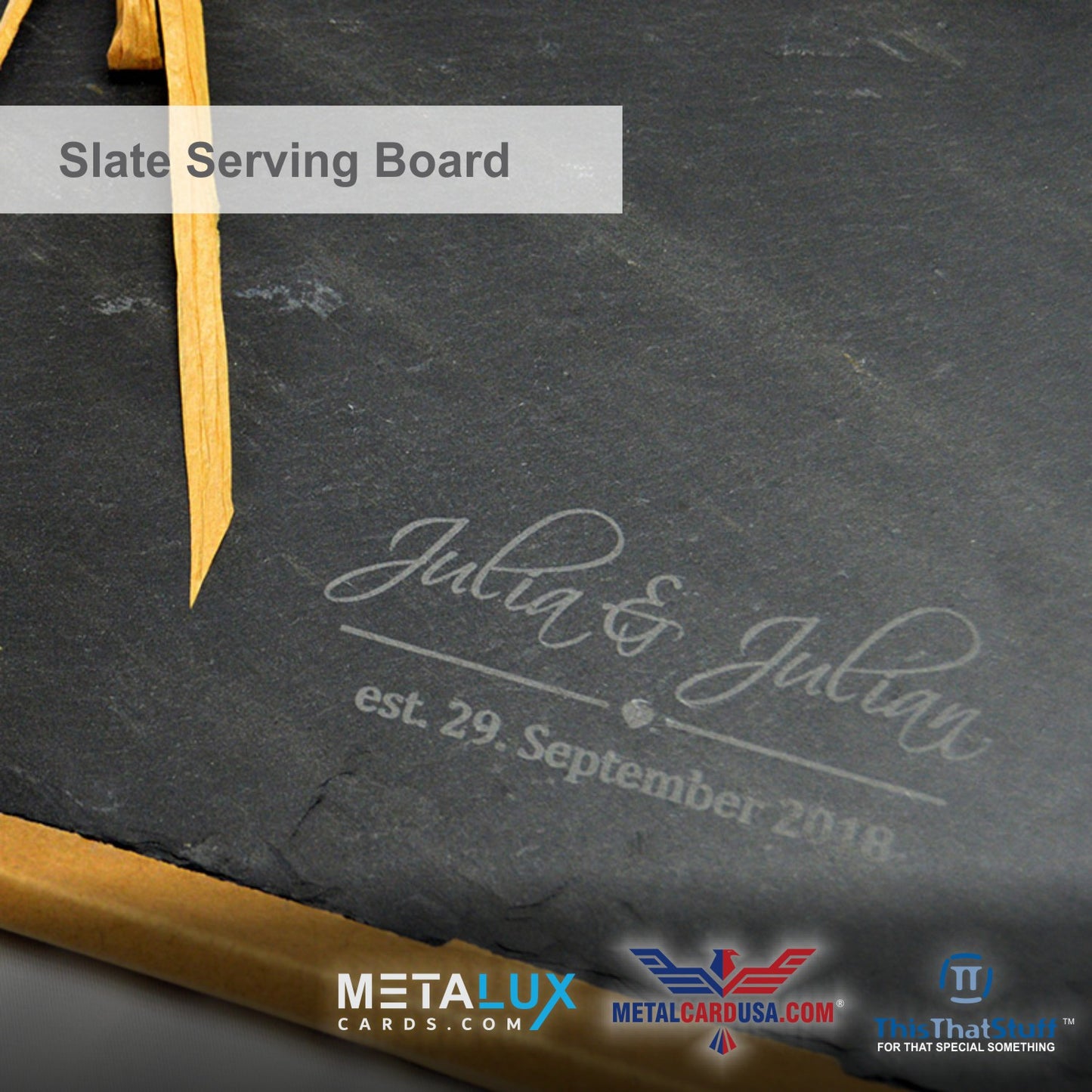 Custom Engraved Slate Serving Board, Cheese Board, Place Mat for any occasion