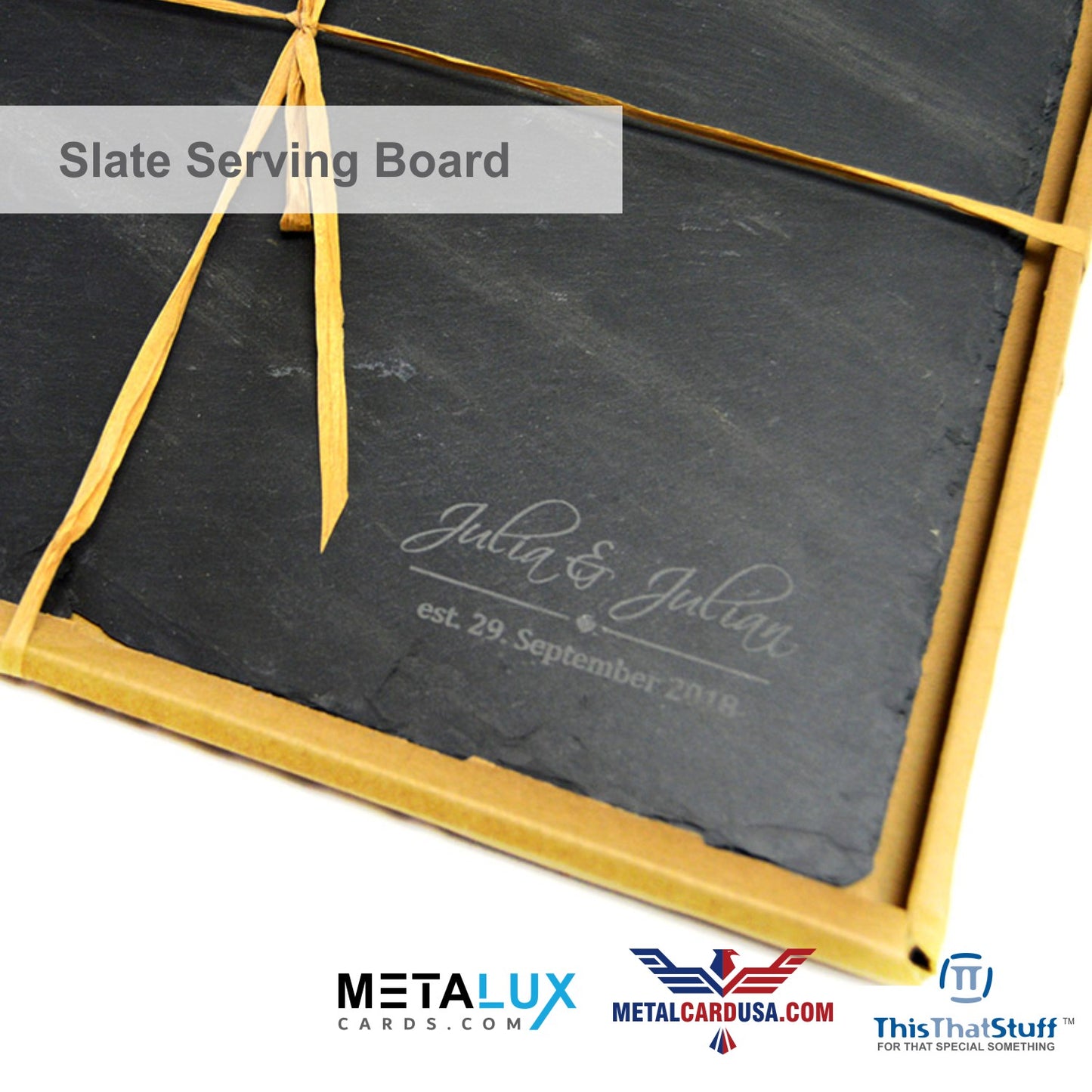 Custom Engraved Slate Serving Board, Cheese Board, Place Mat for any occasion