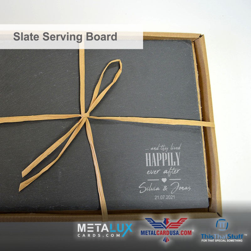 Custom Engraved Slate Serving Board, Cheese Board, Place Mat for any occasion