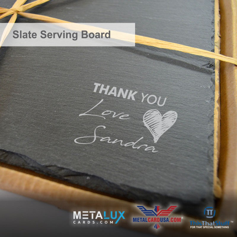Custom Engraved Slate Serving Board, Cheese Board, Place Mat for any occasion