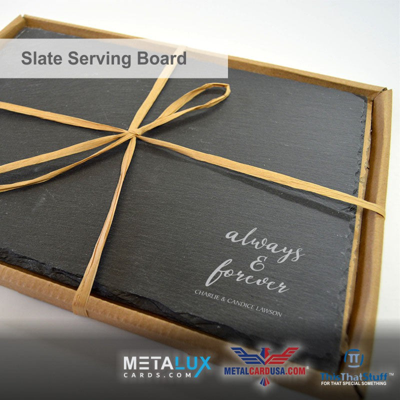 Custom Engraved Slate Serving Board, Cheese Board, Place Mat for any occasion