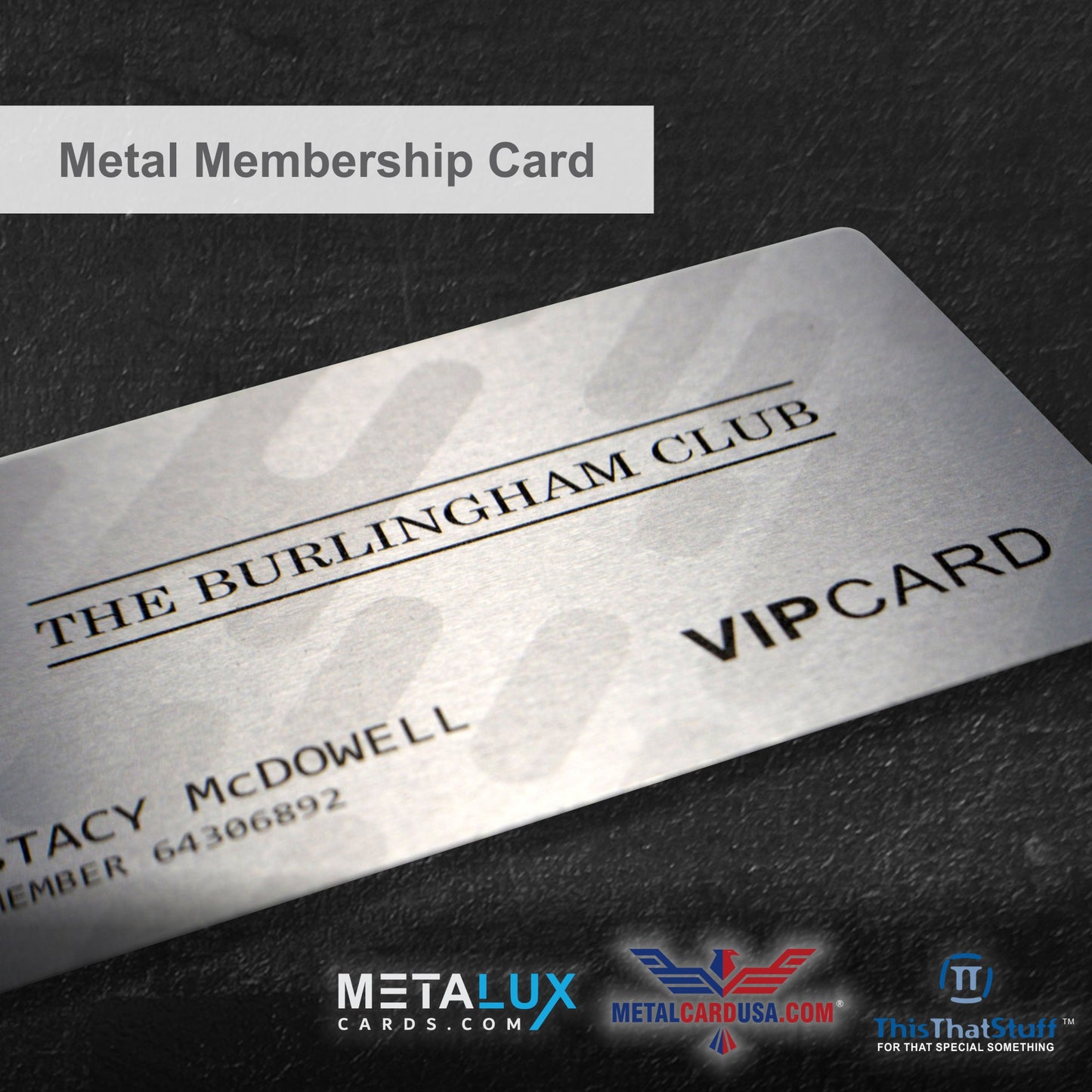 Custom Printed AluSeries Metal Cards | Credit Card Sized | Aluminum for Membership Cards, Business Cards and Invitations
