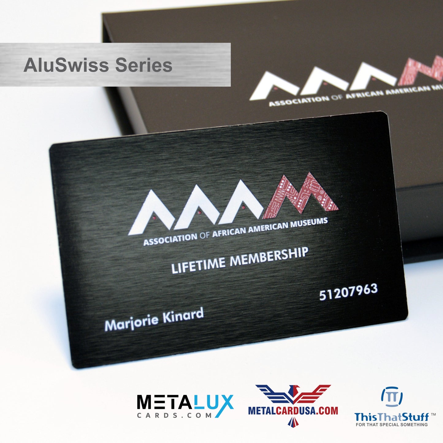 Custom Printed Gold Finish AluSwiss Metal Cards | Credit Card Sized | Aluminum for Membership Cards, Business Cards and Invitations