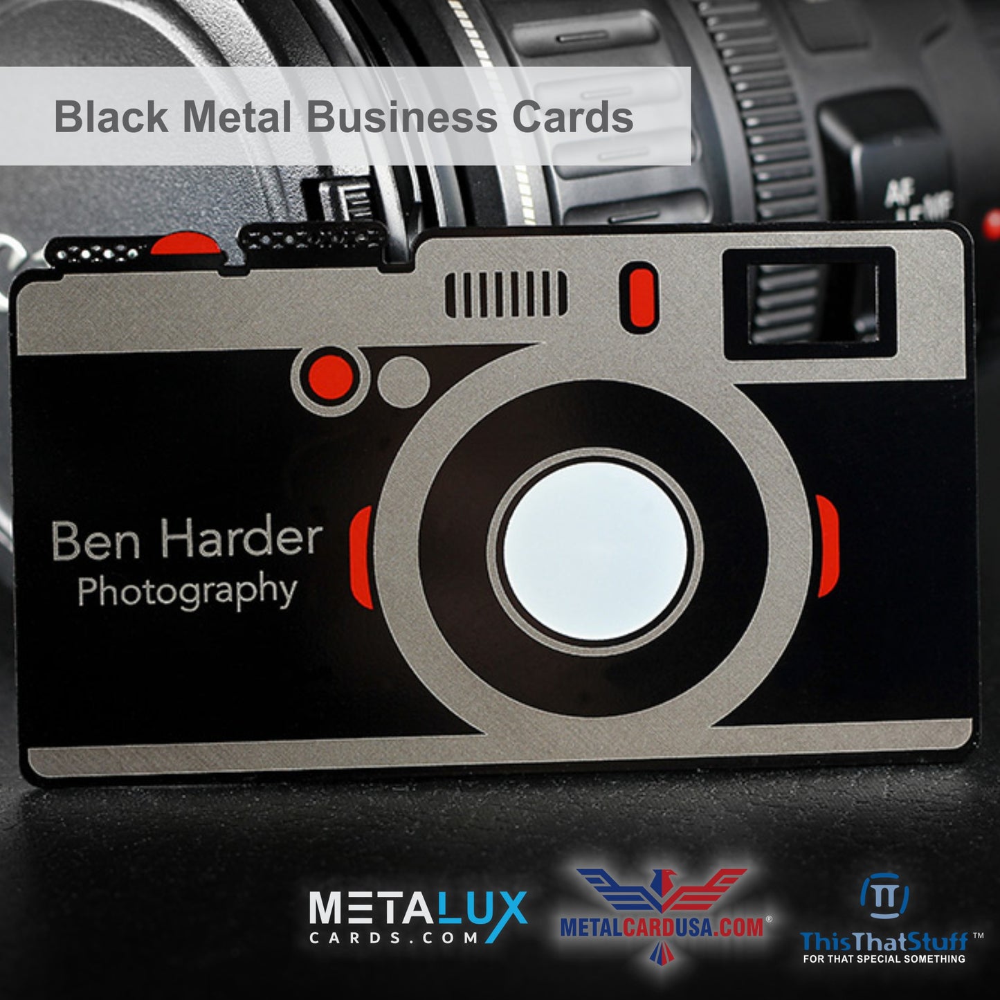 Metalux Black Metal Business Cards | Multi Color Print | Membership Cards | VIP Cards | Gift Cards | Special Events