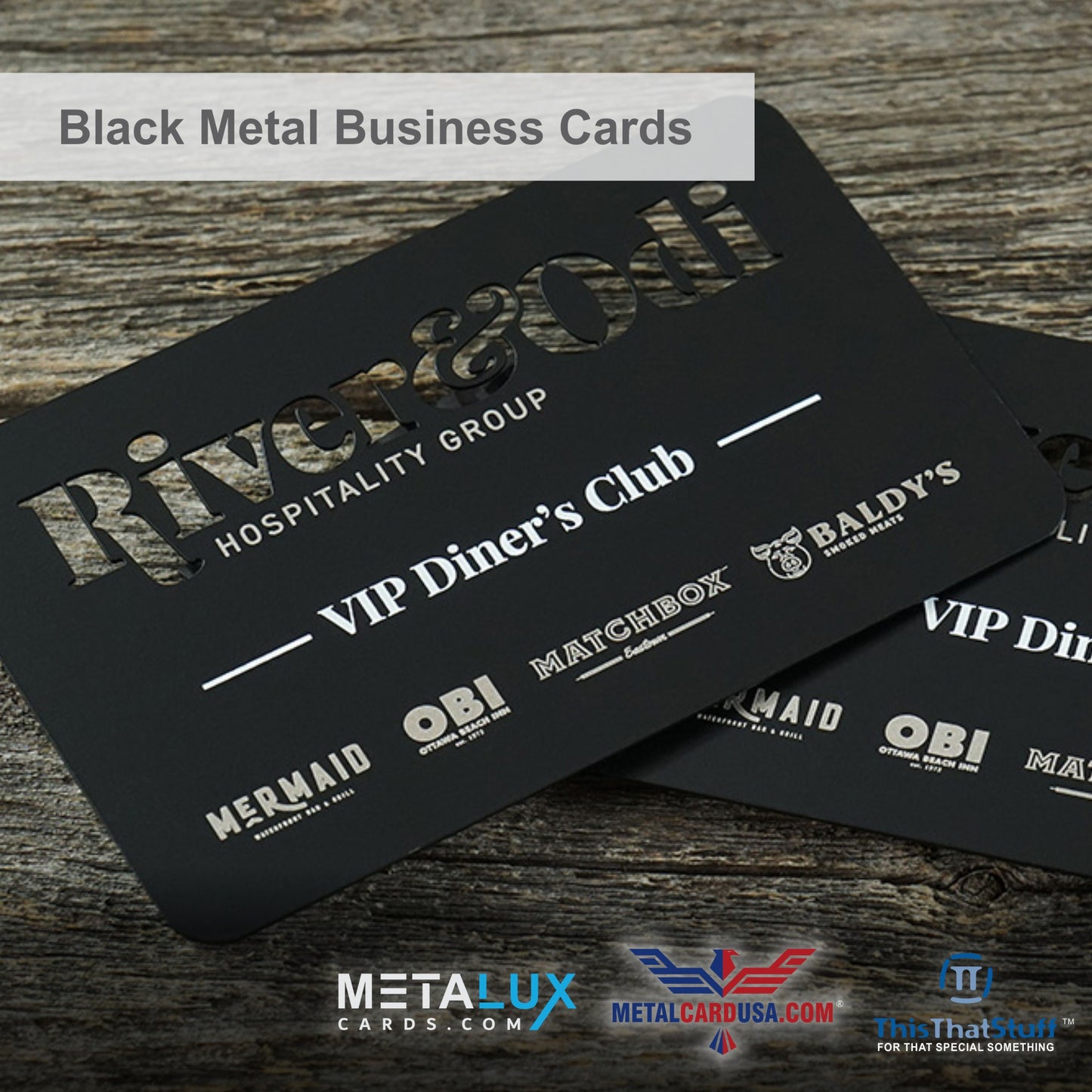 Metalux Black Metal Business Cards | Multi Color Print | Membership Cards | VIP Cards | Gift Cards | Special Events