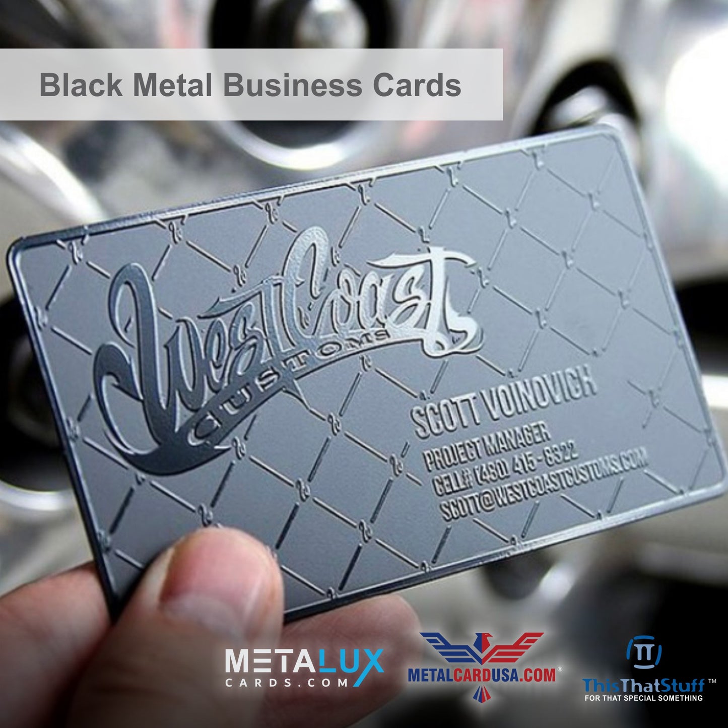 Metalux Black Metal Business Cards | Multi Color Print | Membership Cards | VIP Cards | Gift Cards | Special Events
