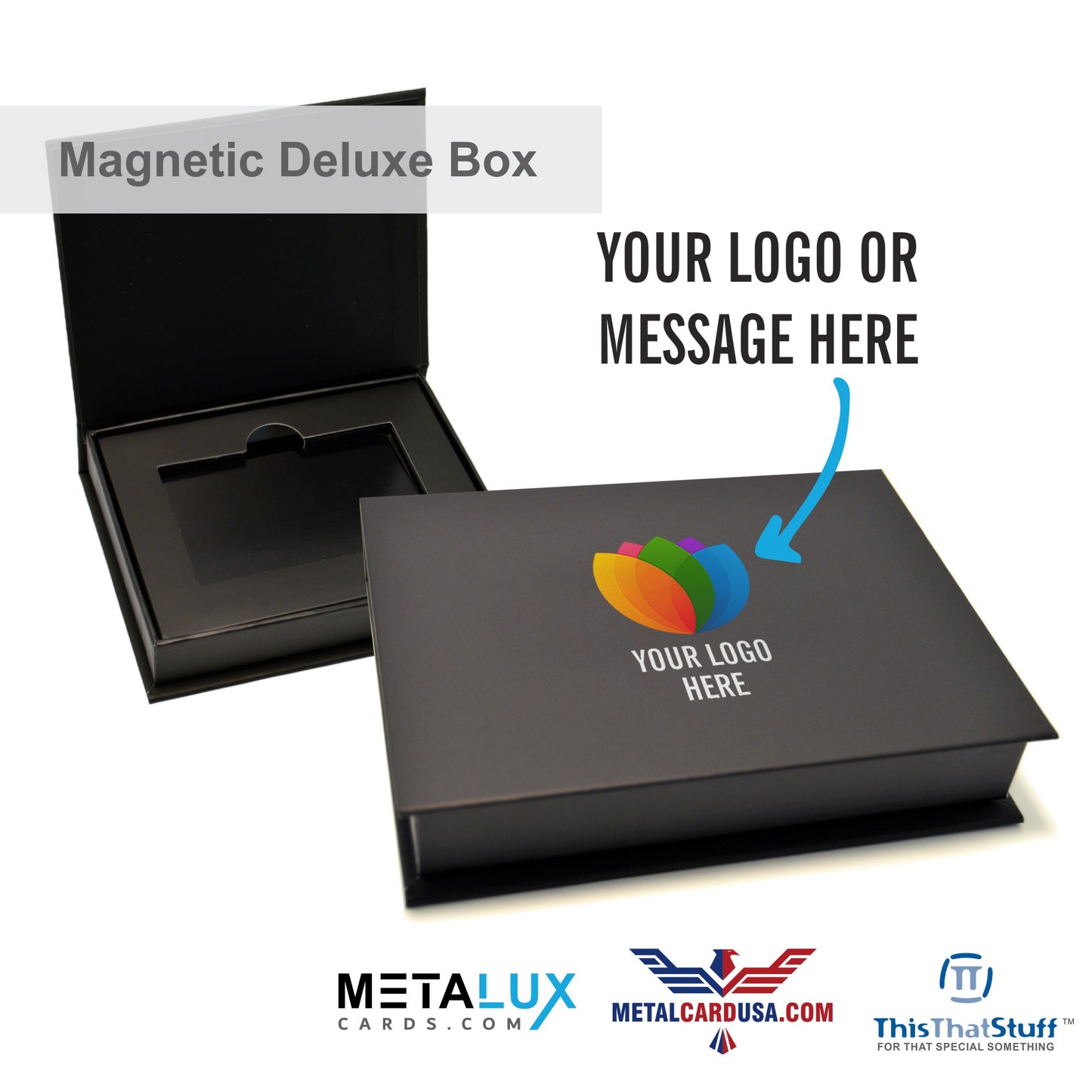 Bulk Order - Deluxe Monaco Magnetic Boxes Card Holder – Holds our high end Metal Cards – For Custom Printing