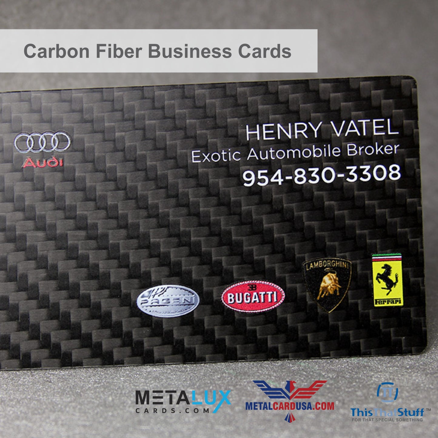 Metalux Carbon Fiber Business Cards | Membership Cards | VIP Cards | Gift Cards | Special Events