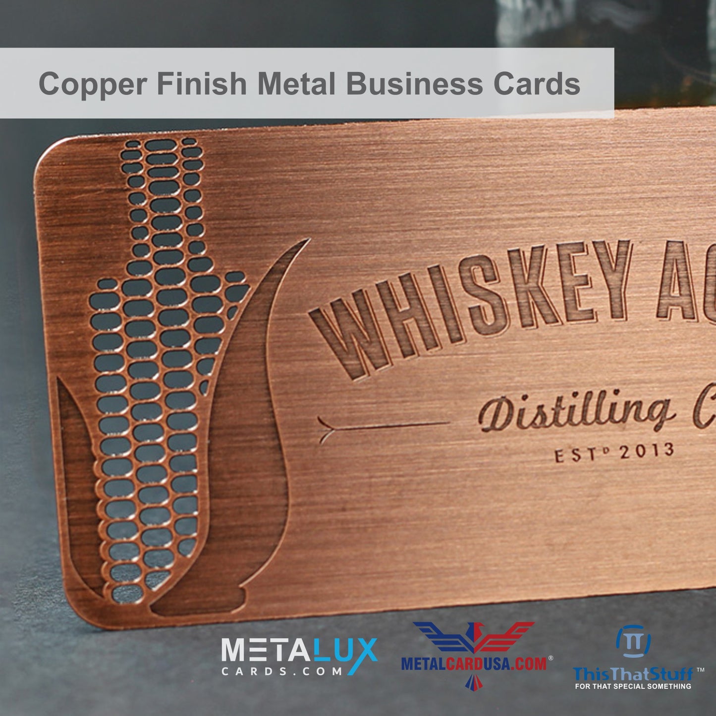 Metalux Copper Finish Metal Business Cards | Multi Color Print | Membership Cards | VIP Cards | Gift Cards | Special Events