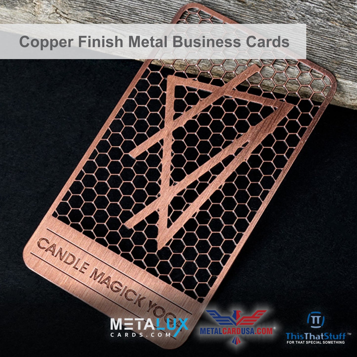 Metalux Copper Finish Metal Business Cards | Multi Color Print | Membership Cards | VIP Cards | Gift Cards | Special Events