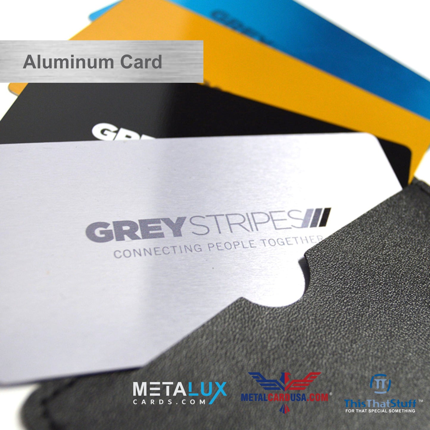 Custom Printed AluSeries Metal Cards | Credit Card Sized | Aluminum for Membership Cards, Business Cards and Invitations