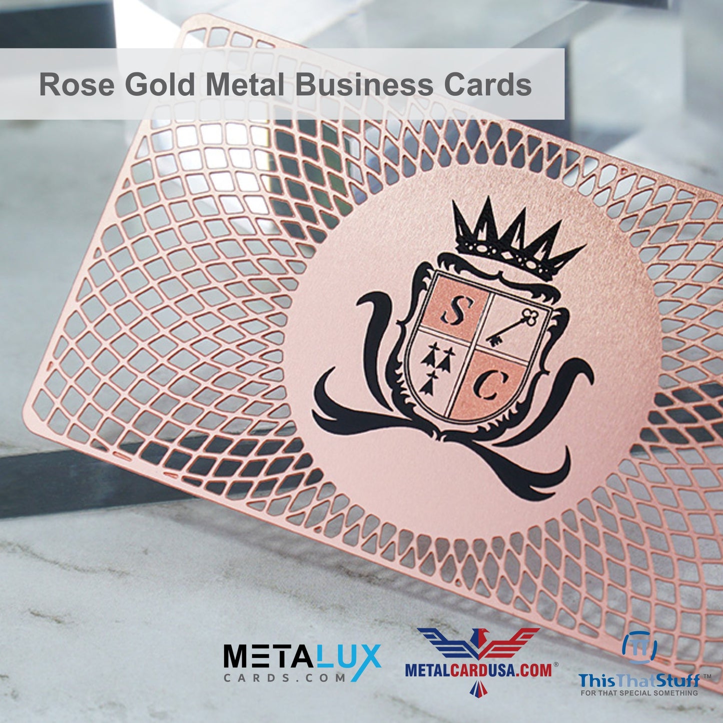 Metalux Rose Gold Metal Business Cards | Membership Cards | VIP Cards | Gift Cards | Special Events