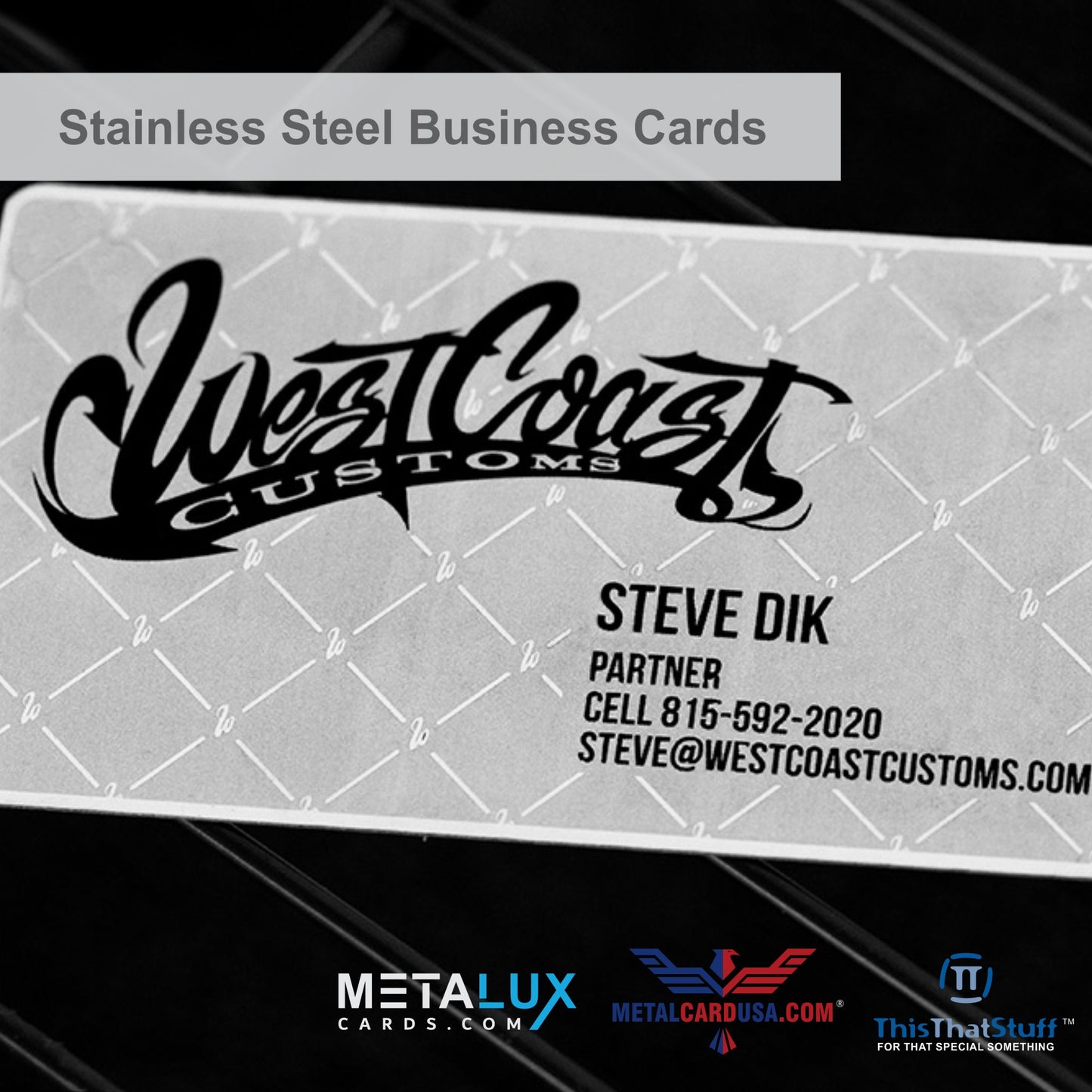 Metalux Stainless Steel Business Cards | Multi Color Print | Membership Cards | VIP Cards | Gift Cards | Special Events