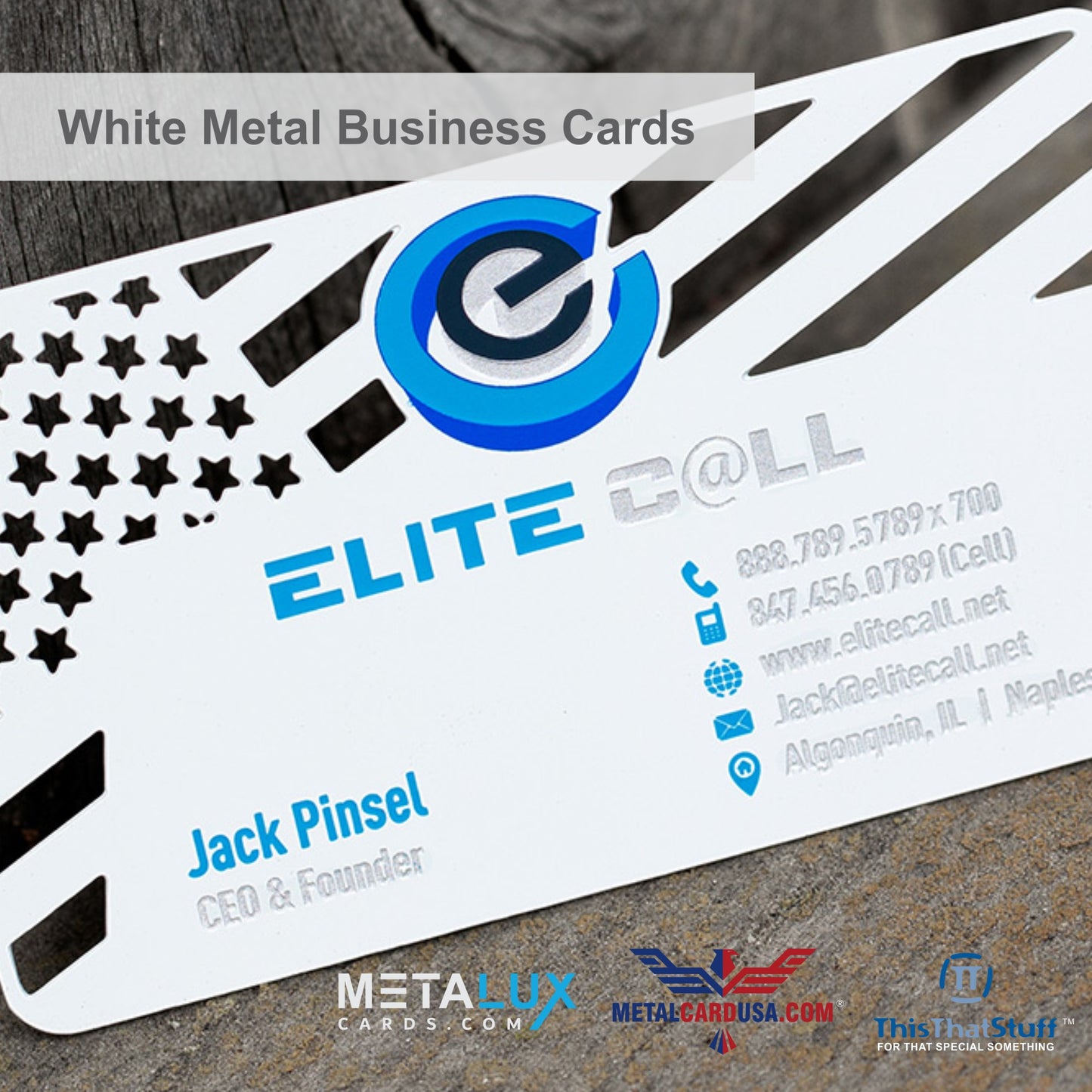 Metalux White Metal Business Cards | Membership Cards | VIP Cards | Gift Cards | Special Events