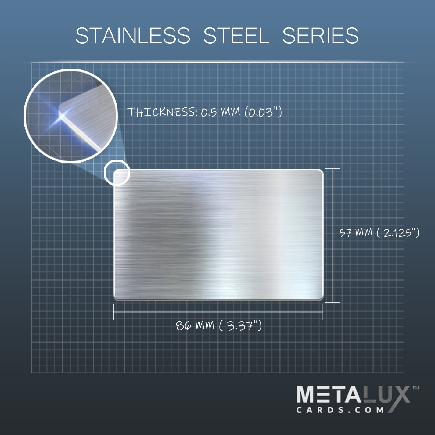 Deluxe Stainless Steel Series | Membership Cards | Engraved Business Cards | VIP Cards | Gift Cards | Quick Turnaround