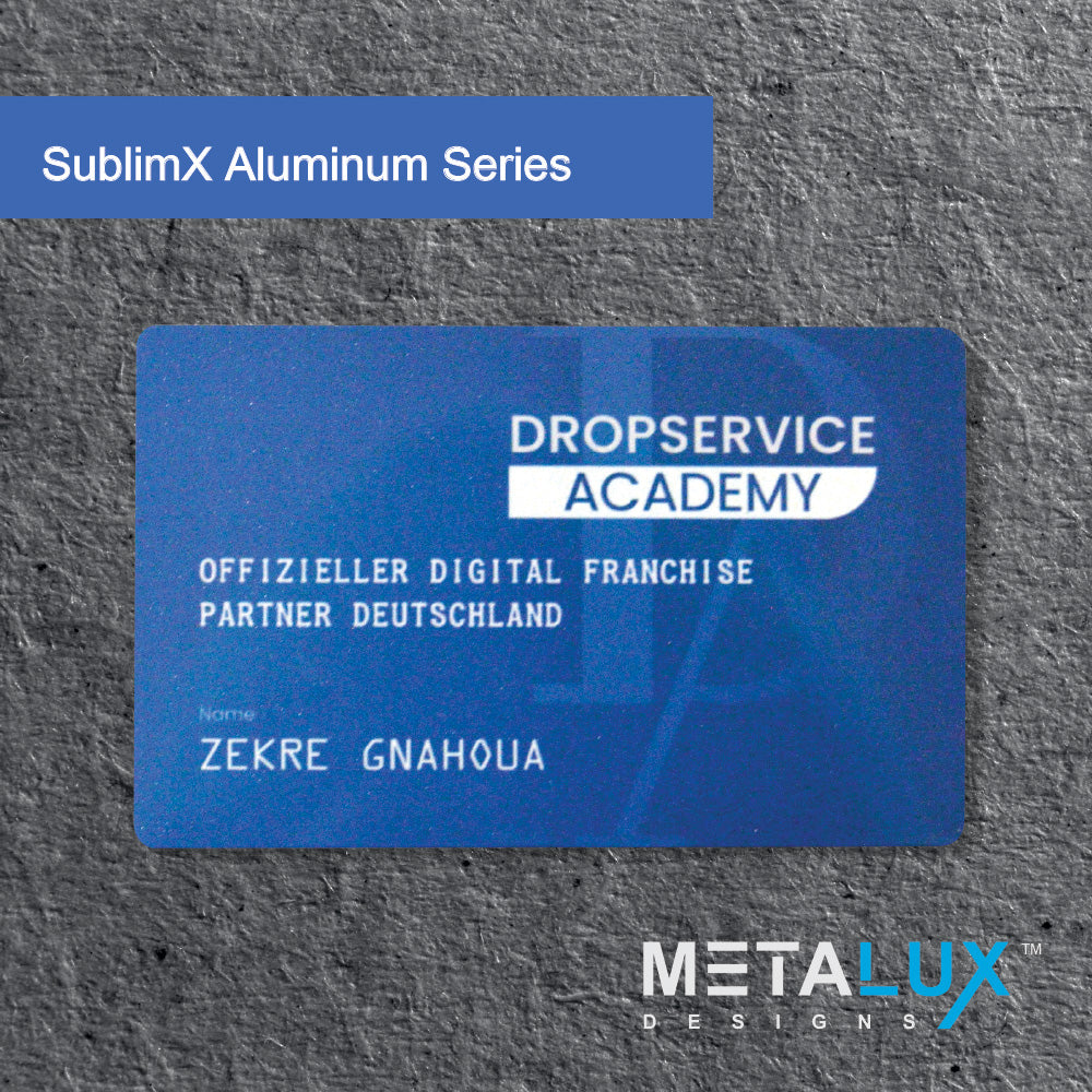 Custom Sublimation Metal Cards | Credit Card Sized | Aluminum for Membership Cards, Business Cards and Invitations | SublimX