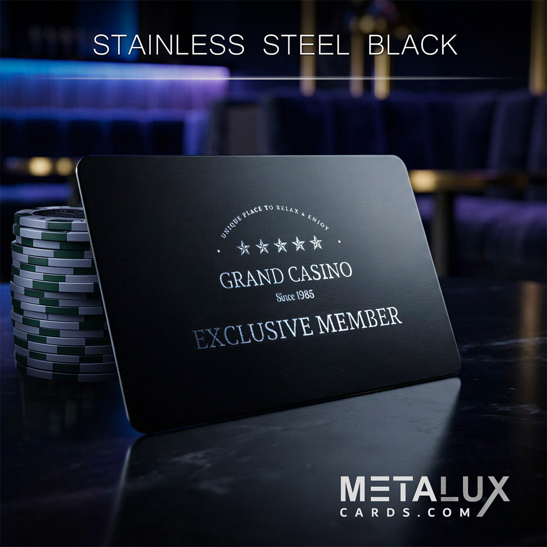 Deluxe Stainless Steel Series | Membership Cards | Engraved Business Cards | VIP Cards | Gift Cards | Quick Turnaround