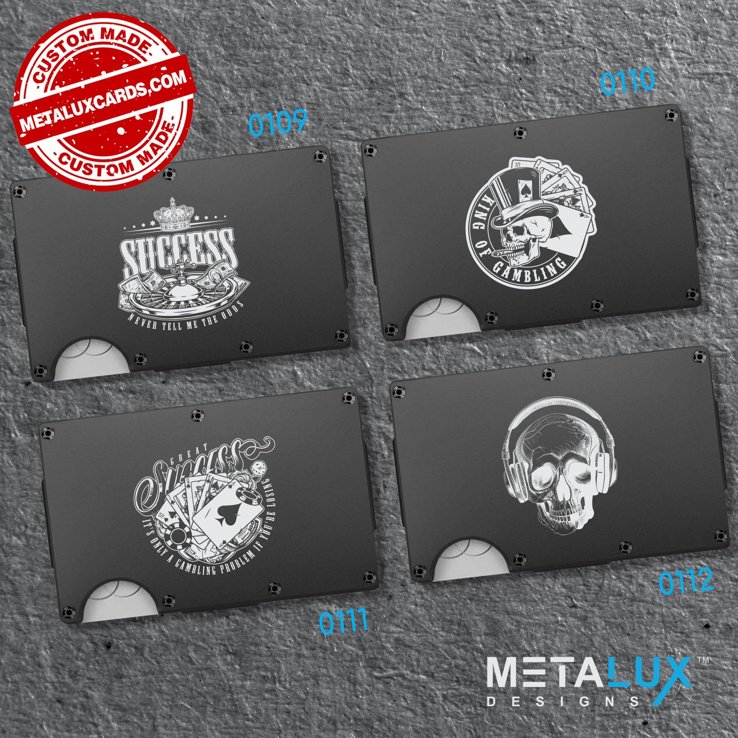 Personalized Custom Wallet - The Wallet Redefined - Aluminum Wallet with Money Clip RFID Secure - Custom Engraved with any Design