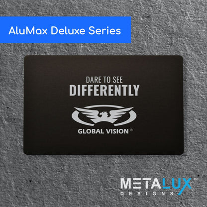 Custom Printed or Engraved Custom Metal Cards | THICK .8mm Anodized Aluminum for Business Cards | Memberships | VIP | Club | AluMax Series