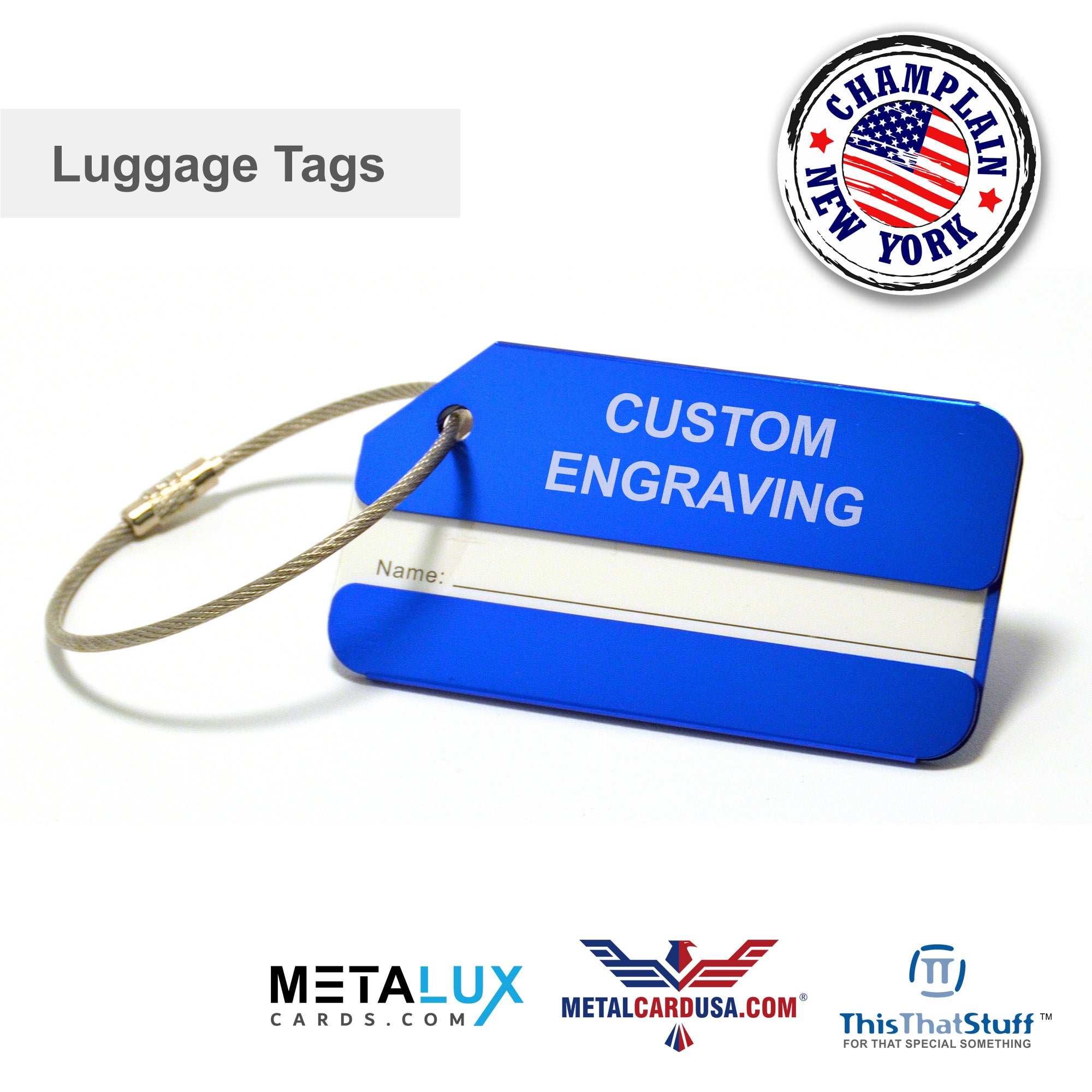 Aluminum luggage tags sales