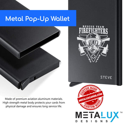 Pop-up Wallet - Aluminum | RFID Secure - Custom Engraved with any Design