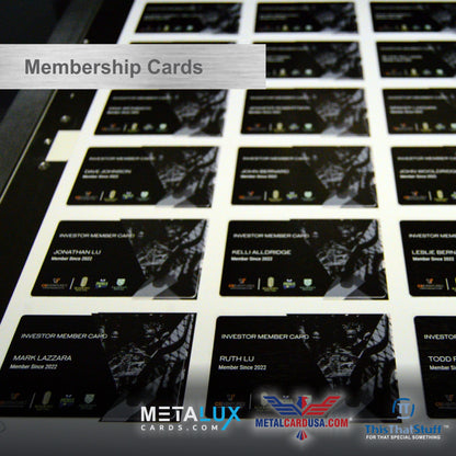 Custom Printed AluSeries Metal Cards | Credit Card Sized | Aluminum for Membership Cards, Business Cards and Invitations