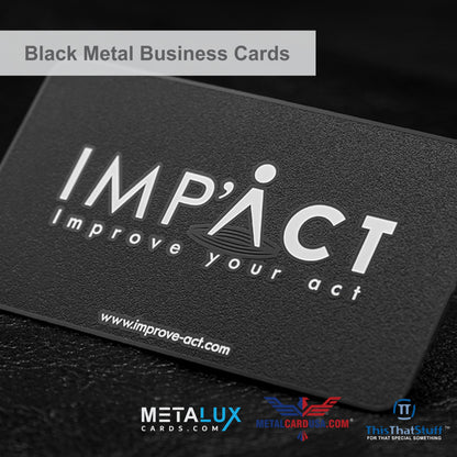 Metalux Black Metal Business Cards | Multi Color Print | Membership Cards | VIP Cards | Gift Cards | Special Events