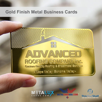 Metalux Gold Finish Metal Business Cards | Membership Cards | VIP Cards | Gift Cards | Special Events
