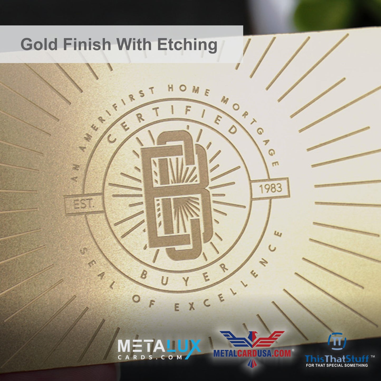 Metalux Gold Finish Metal Business Cards | Membership Cards | VIP Cards | Gift Cards | Special Events