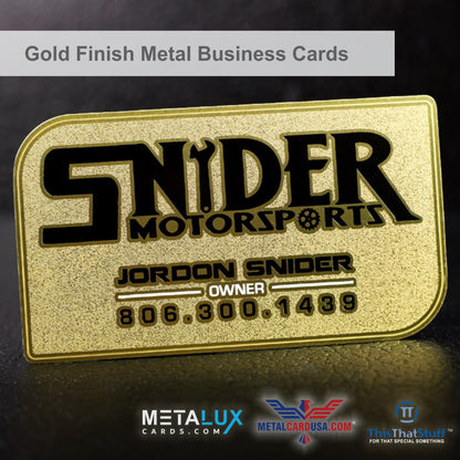 Metalux Gold Finish Metal Business Cards | Membership Cards | VIP Cards | Gift Cards | Special Events
