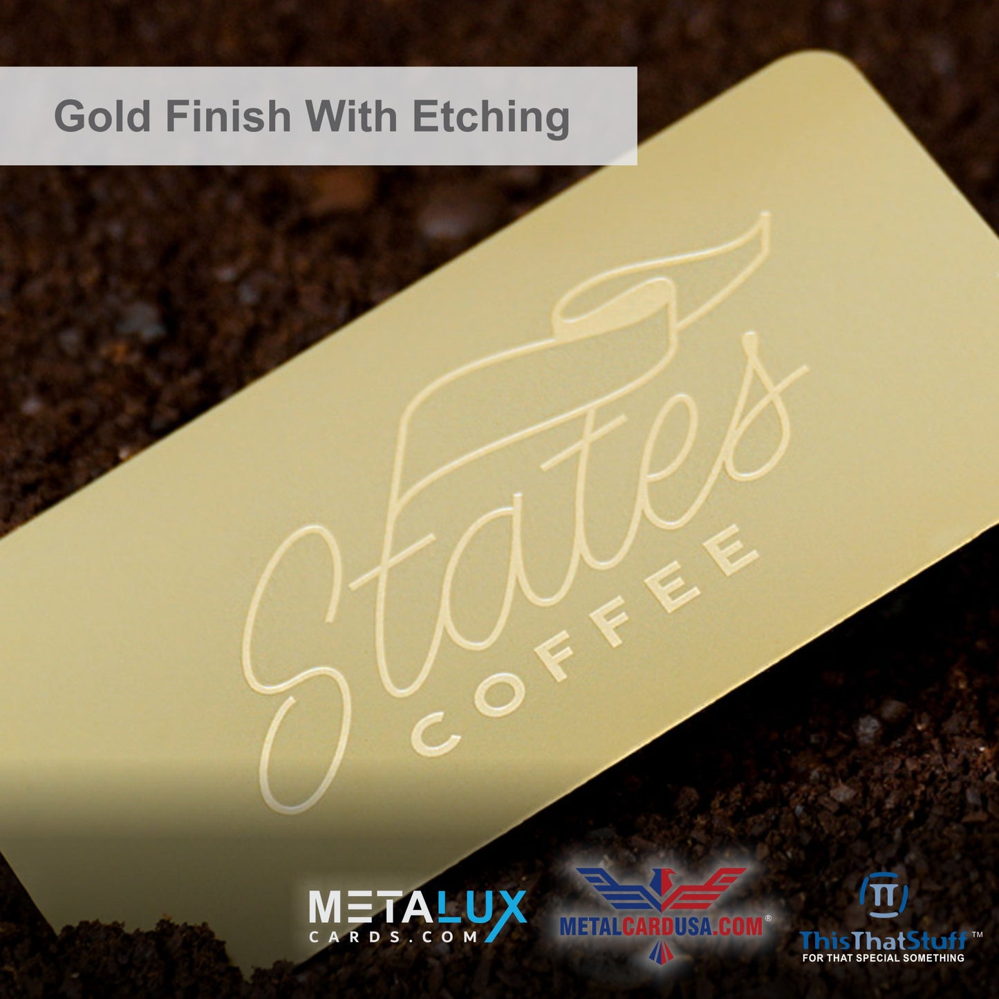 Metalux Gold Finish Metal Business Cards | Membership Cards | VIP Cards | Gift Cards | Special Events