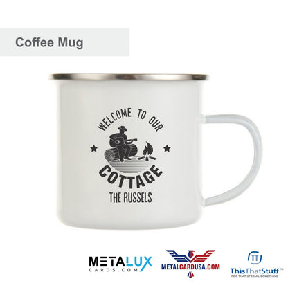 Custom Printed Metal Enamel Coffee Mug | Cottage Designs