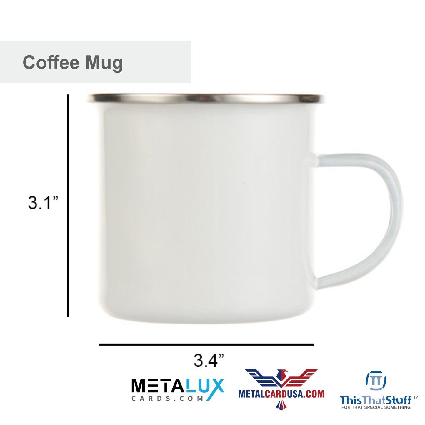 Custom Printed Metal Enamel Coffee Mug | Cottage Designs