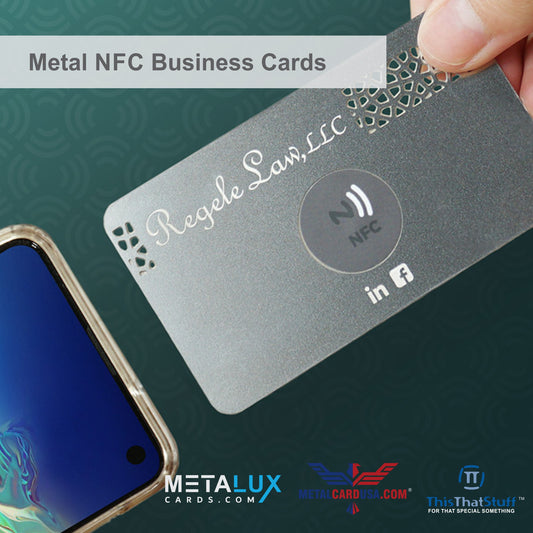 Metalux NFC Metal Business Cards | Multi Color Print | For Membership Cards, Business Cards and Invitations