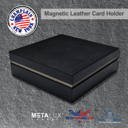 PREMIUM Deluxe PSA Graded Slab Box Card Holder - Magnetic Cover - Luxurious Velour Interior with Sleeve - Holds Graded Collector's Cards