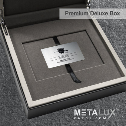 PREMIUM Deluxe Leather Box Card Holder - Magnetic Cover - Luxurious Velvet Interior with Sleeve - Holds Credit Card and Gift Size Cards