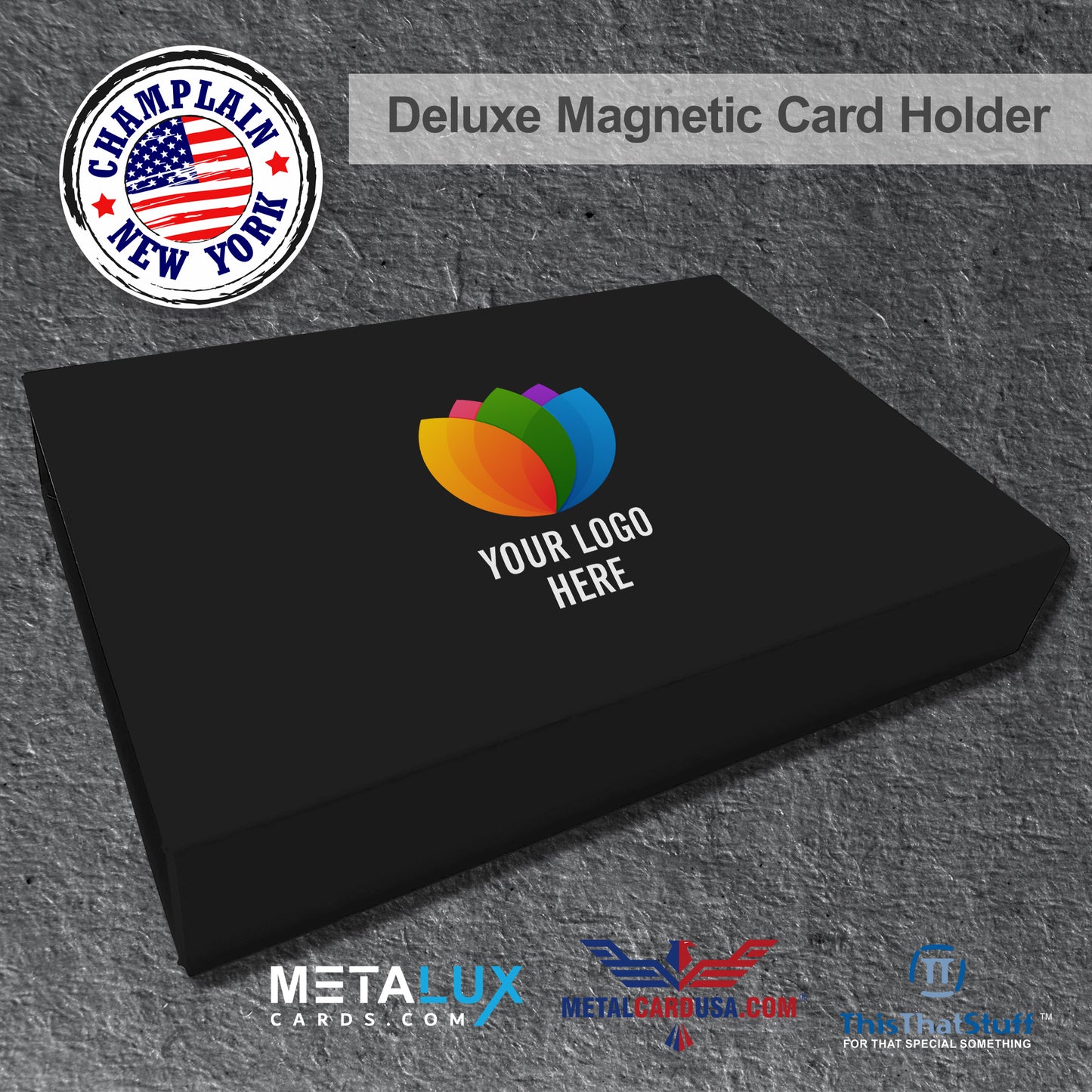 PRESTIGE Deluxe Magnetic Card Holder Box – Custom Printed Card Box with Exquisite Matte Laminated Sleeve and Velvet Interior