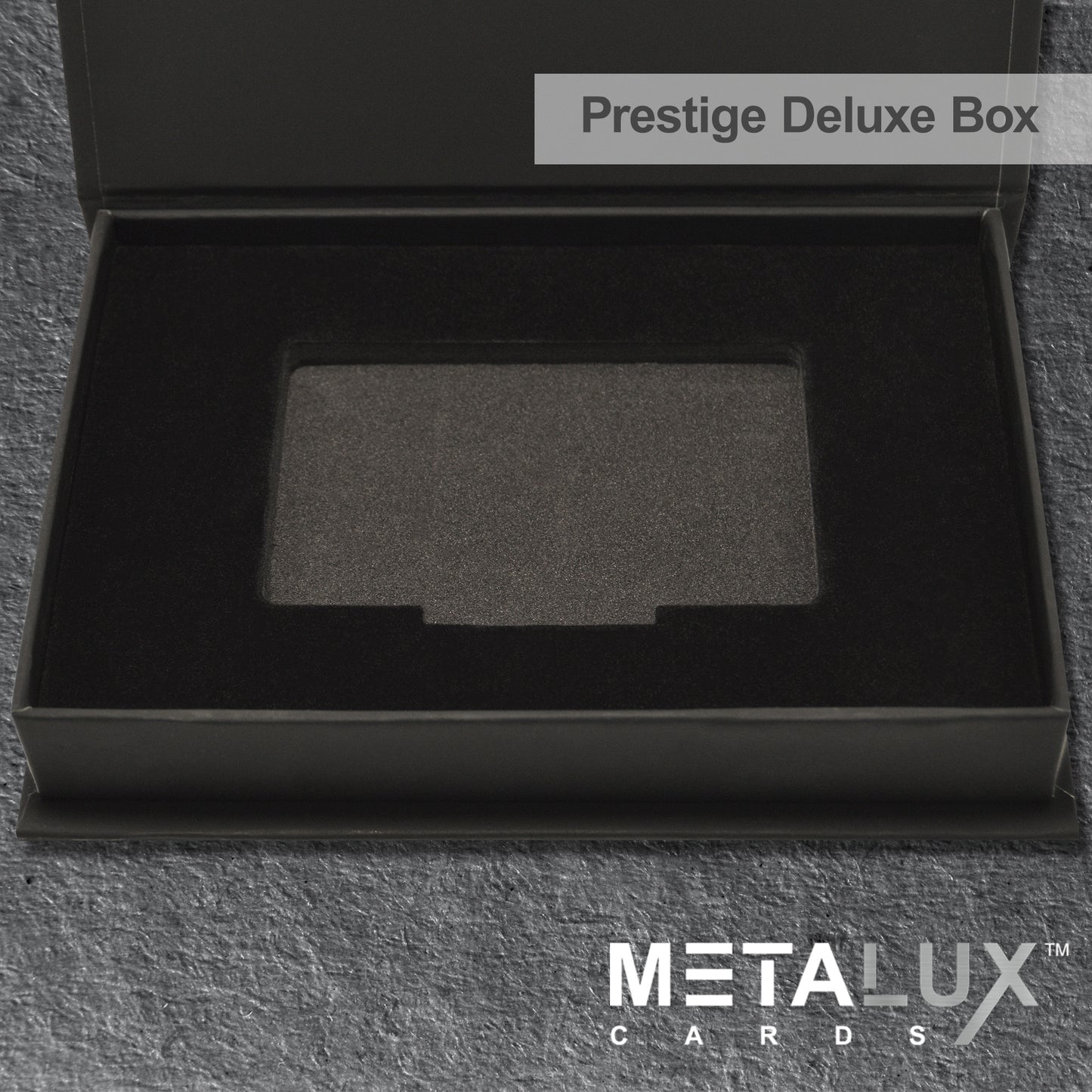 PRESTIGE Deluxe Magnetic Card Holder Box – Custom Printed Card Box with Exquisite Matte Laminated Sleeve and Velvet Interior